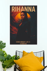 Rihanna Shine Bright Like a Diamond Art Poster  (Music Posters)