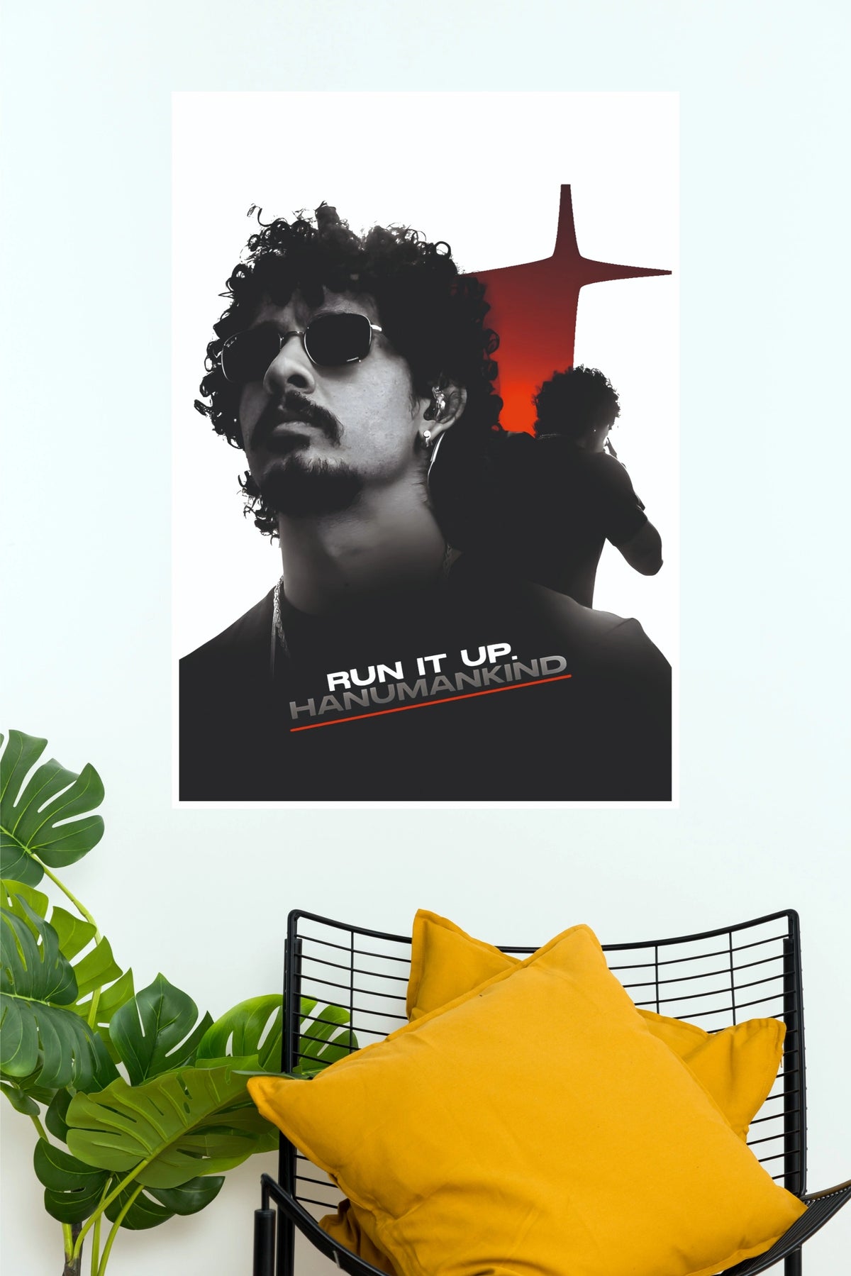 Hanumankind Run It Up Rap Art Poster  (Music Posters)