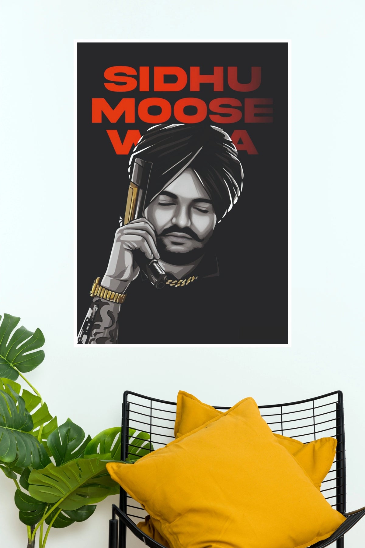Sidhu Moose Wala Turban Graphic Art Poster  (Music Posters)
