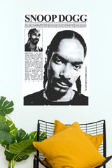 Snoop Dogg Biographical Monochrome Art Poster (Music Posters)