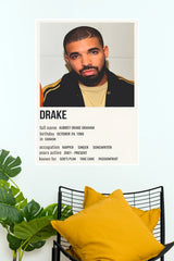 Drake Biographical Portrait Art Poster (Music Posters)