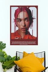 Dua Lipa Typography Portrait Music Poster (Music Posters)