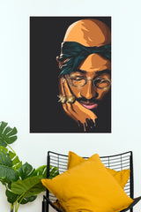 Tupac Shakur Minimalist Vector Portrait Music Poster (Music Posters)