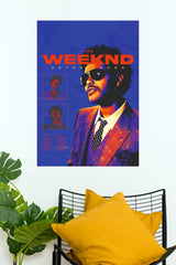 The Weeknd After Hours Blue Theme Music Poster (Music Posters)