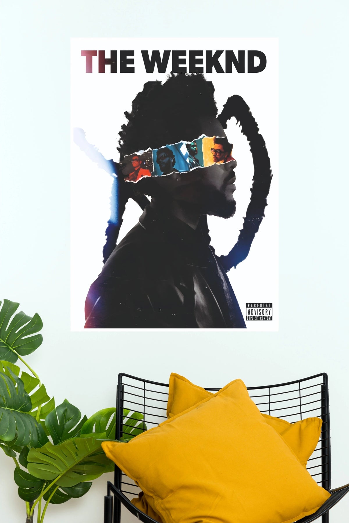 The Weeknd Silhouette Torn Photo Collage Music Poster (Music Posters)
