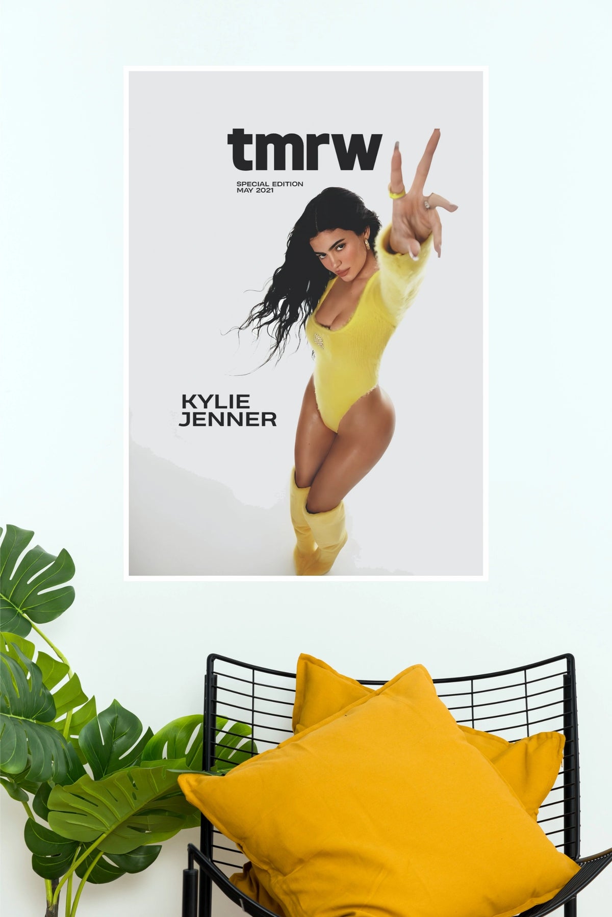Kylie Jenner Tmrw Magazine Cover Yellow Outfit Music Poster (Music Posters)