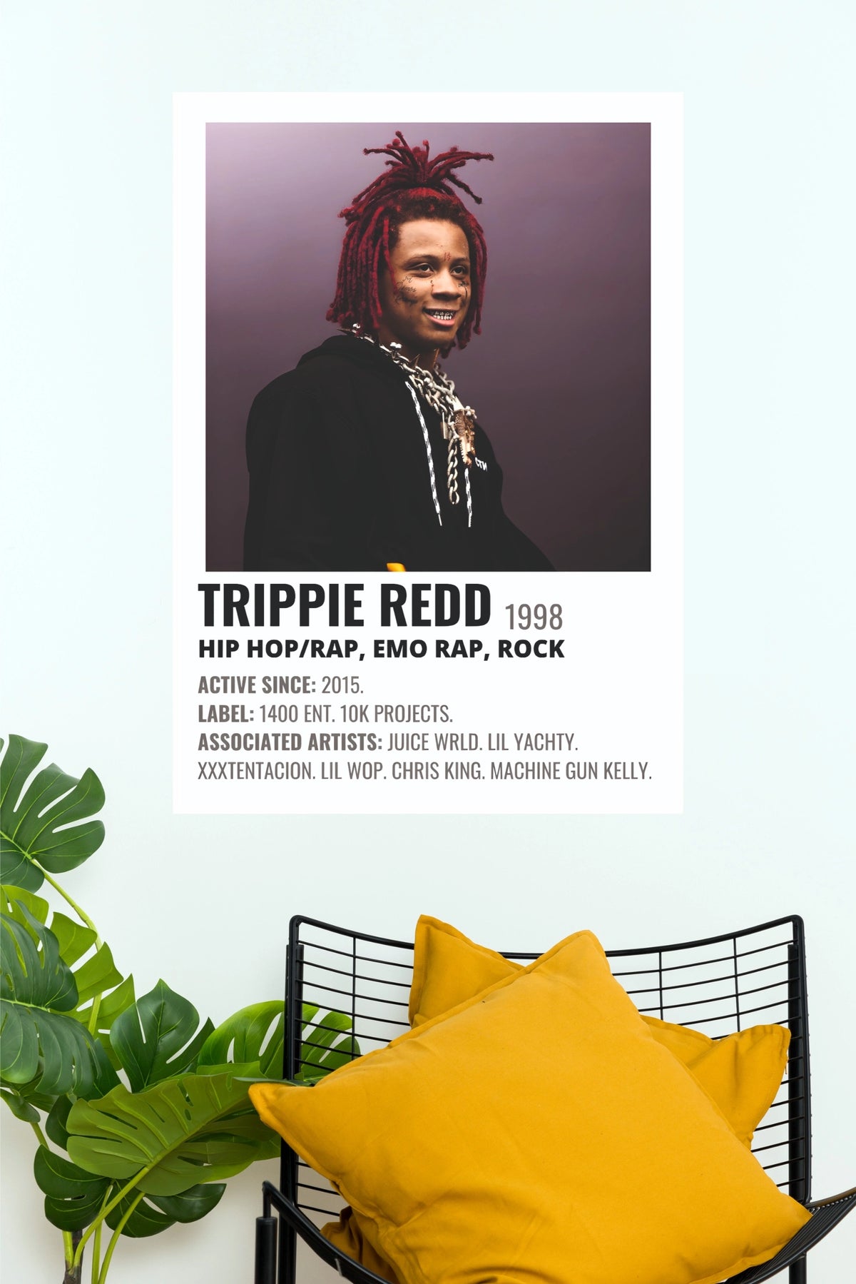Trippie Redd Discography Info Card Music Poster (Music Posters)