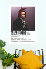 Trippie Redd Discography Info Card Music Poster (Music Posters)