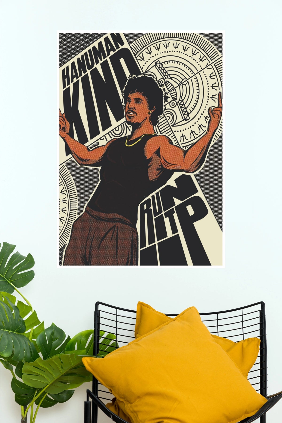 Hanumankind Run It Up Retro Graphic Music Poster (Music Posters)