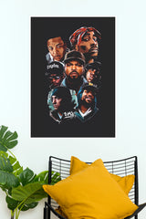 Legendary Hip Hop Artists Montage Icons Rap Music Poster (Music Posters)