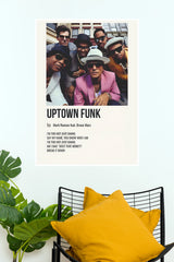 Uptown Funk Mark Ronson Bruno Mars Lyrics Music Poster  (Music Posters)