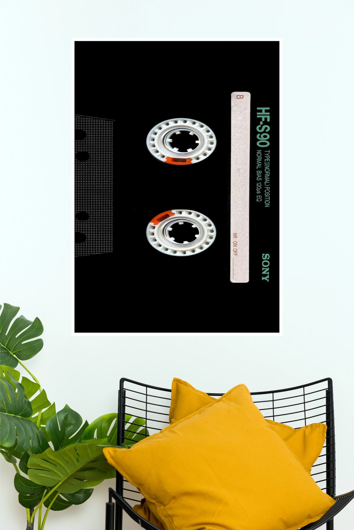 Sony HF-S90 Vintage Cassette Tape Close Up Music Poster (Music Posters)