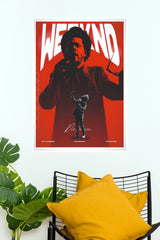 The Weeknd Red Silhouette Die For You Music Poster (Music Posters)