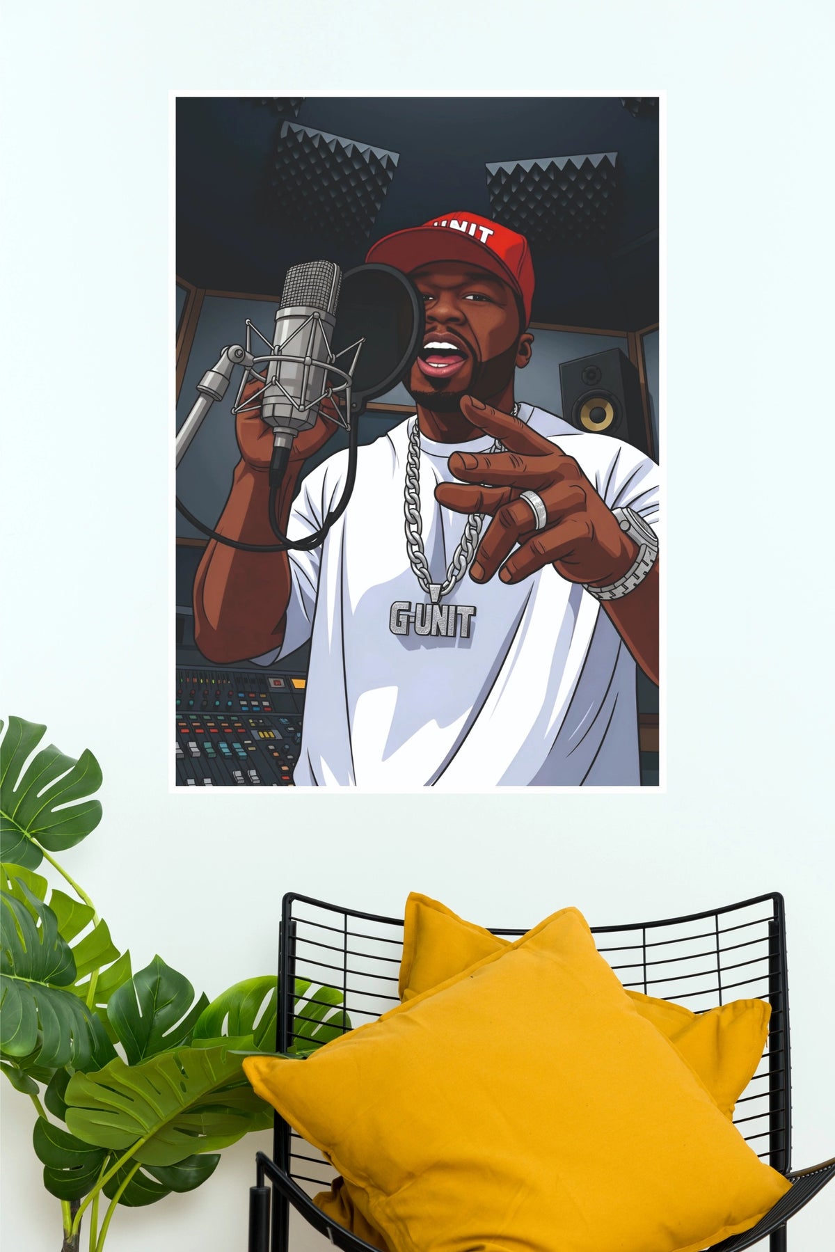 50 Cent G-Unit Studio Recording Rap Music Poster (Music Posters)
