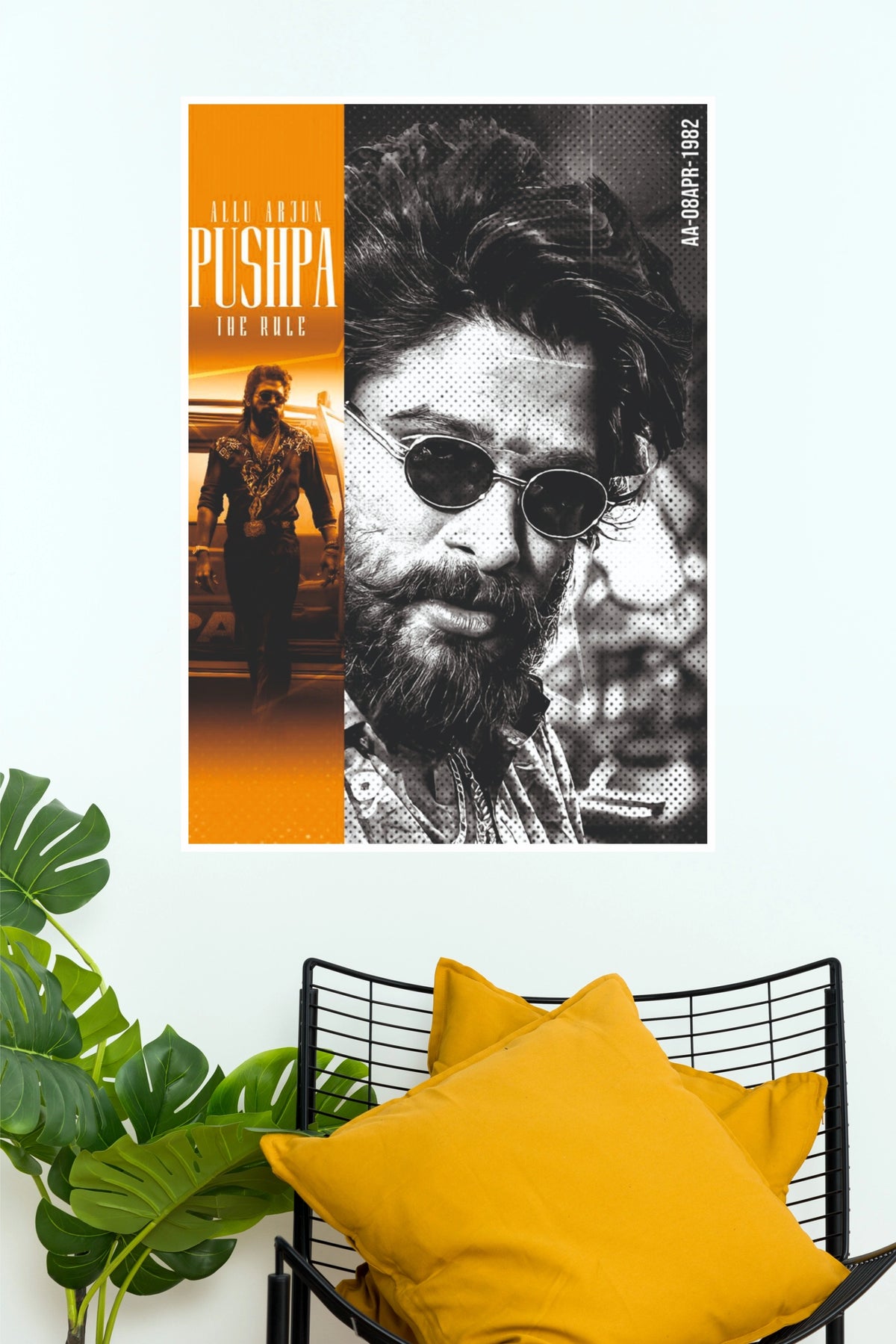 Allu Arjun Pushpa The Rule Halftone Art Poster (Powerful Men Posters)
