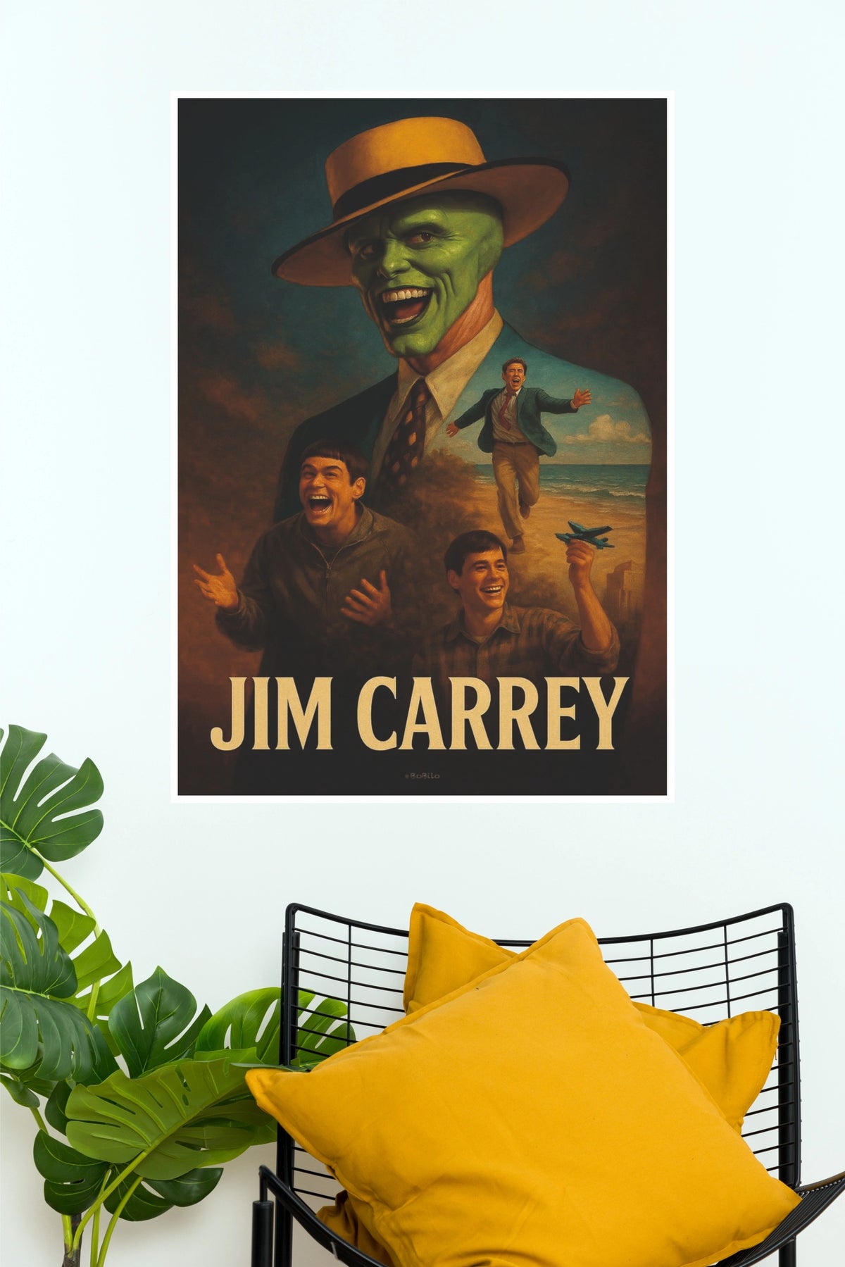 Jim Carrey Iconic Comedy Movie Art Poster (Powerful Men Posters)