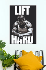 Arnold Schwarzenegger Lift Hard Bodybuilding Art Poster (Powerful Men Posters)