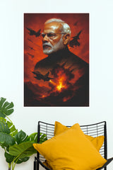 Narendra Modi Fighter Jets Patriotic Art Poster     (Powerful Men Posters)