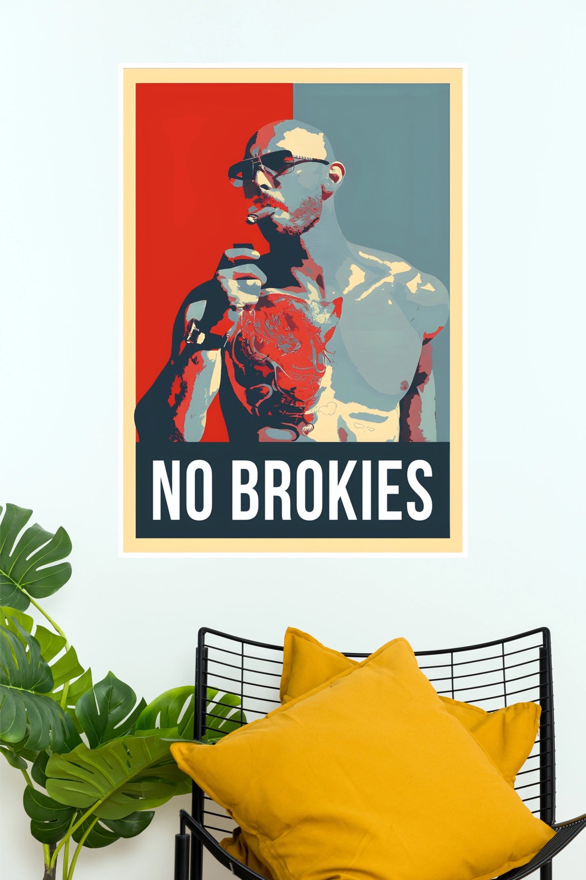 No Brokies Hustle Motivation Art Poster (Powerful Men Posters)