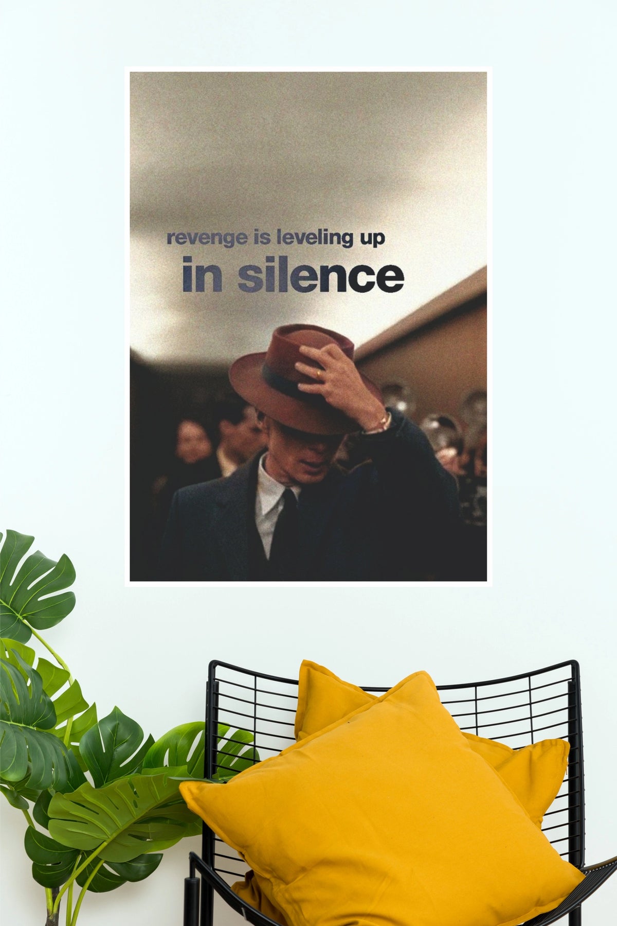 Revenge is Leveling Up in Silence Art Poster (Powerful Men Posters)
