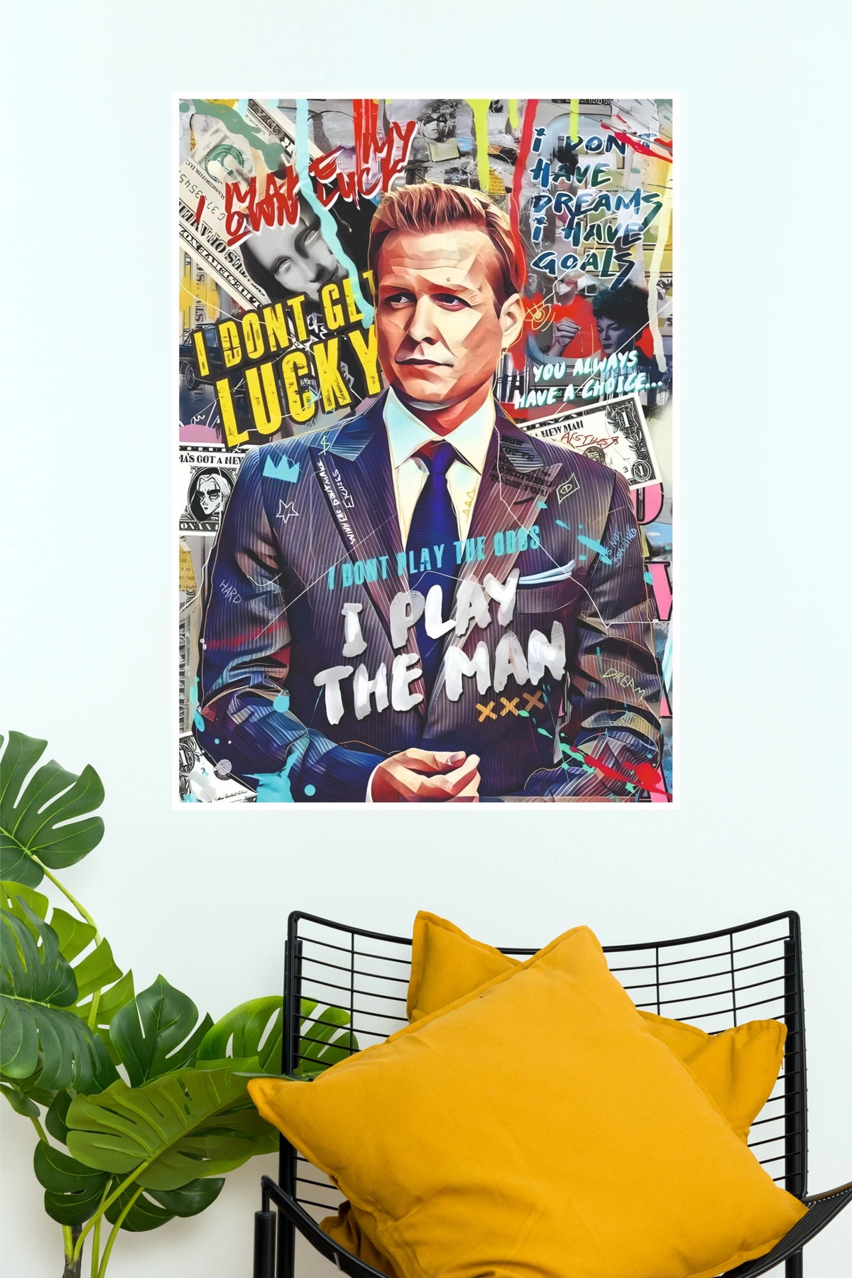 I Play the Man Harvey Specter Art Poster     (Powerful Men Posters)