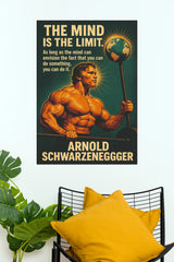 Arnold Schwarzenegger The Mind is the Limit Art Poster (Powerful Men Posters)