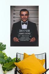 James Bond The Smooth Legend Mugshot Art Poster     (Powerful Men Posters)