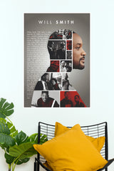 Will Smith Biography Collage Art Poster (Powerful Men Posters)