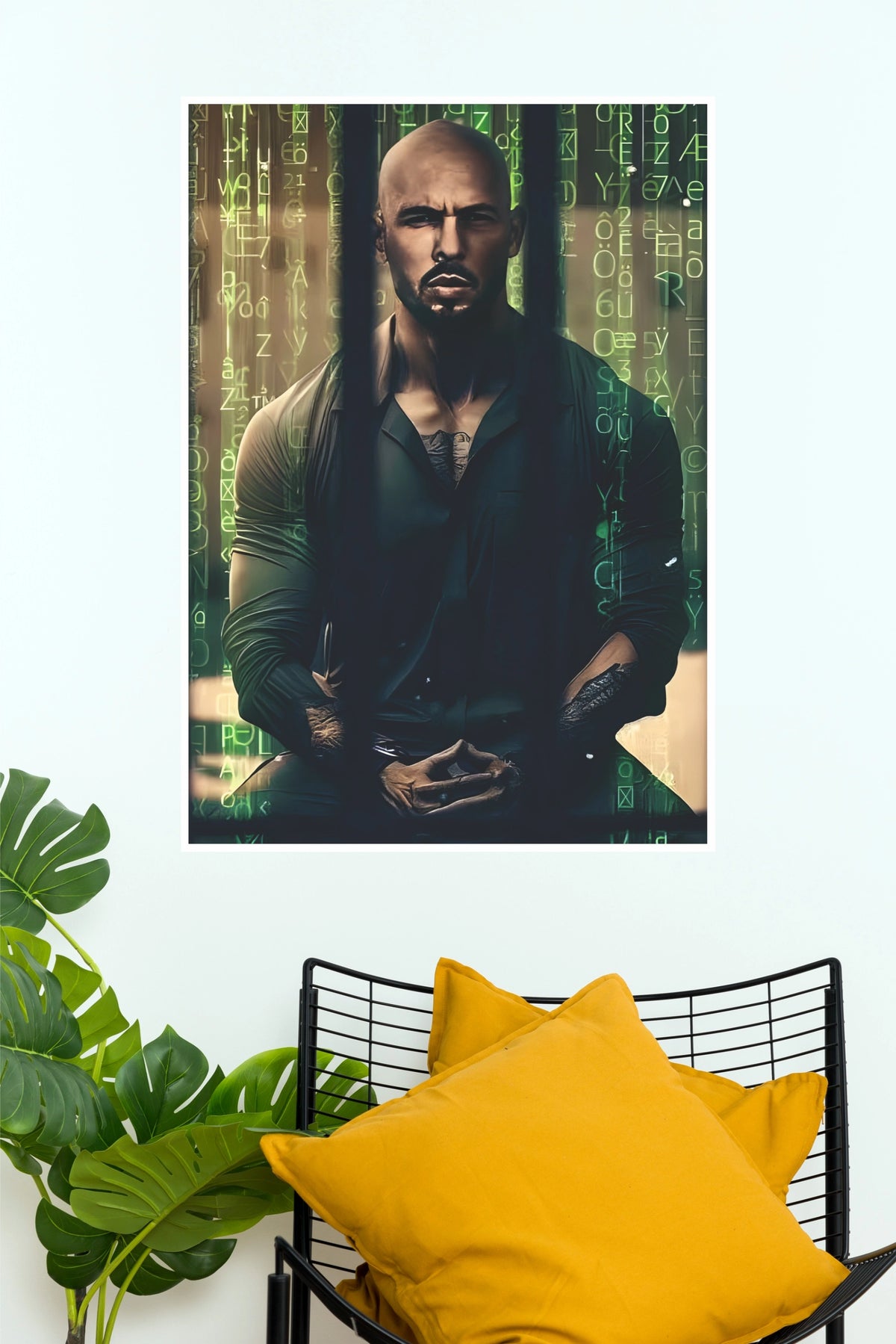 Matrix Code Hustle Art Poster    (Powerful Men Posters)