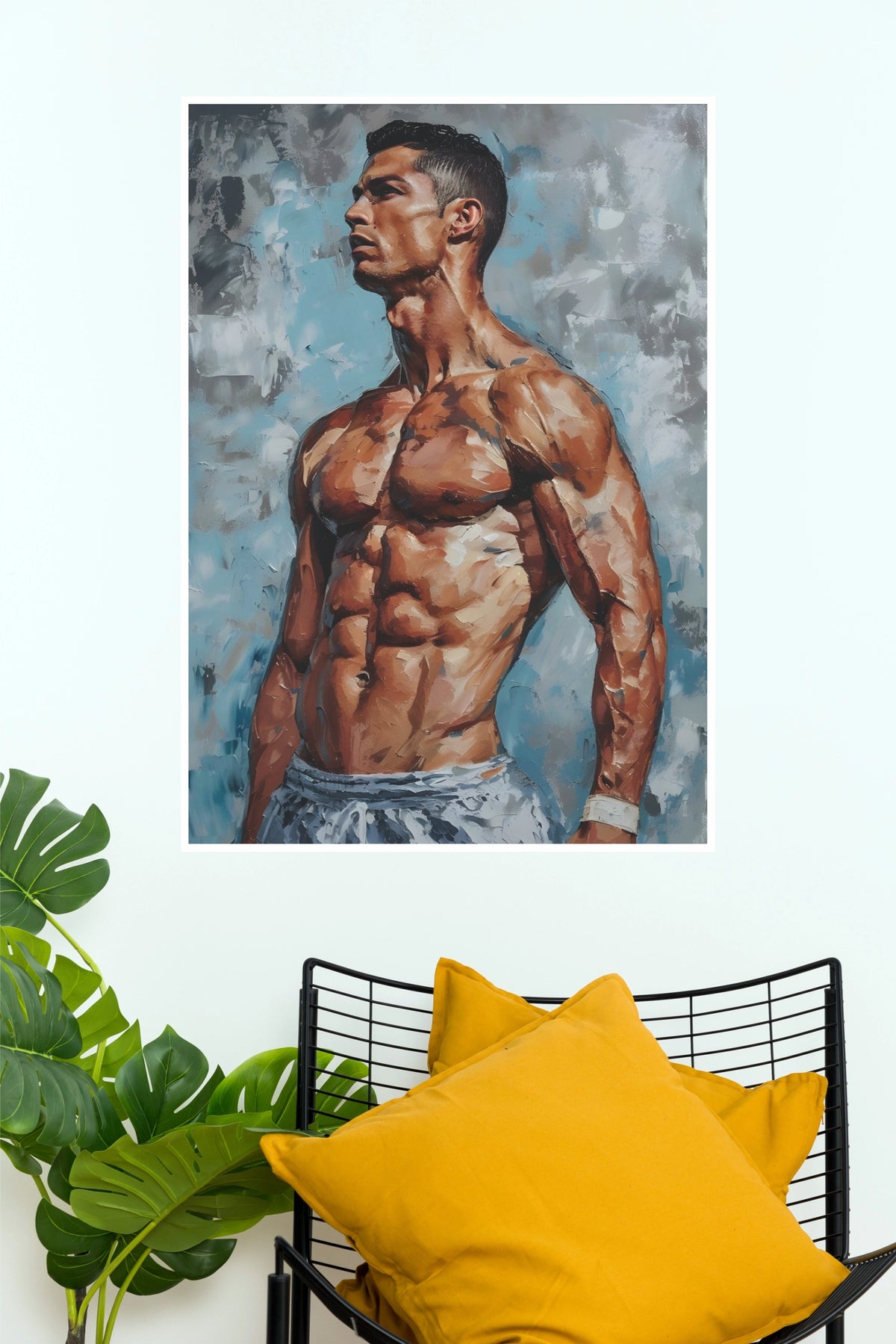 Cristiano Ronaldo Athletic Physique Art Poster   (Powerful Men Posters)