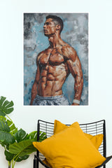 Cristiano Ronaldo Athletic Physique Art Poster   (Powerful Men Posters)