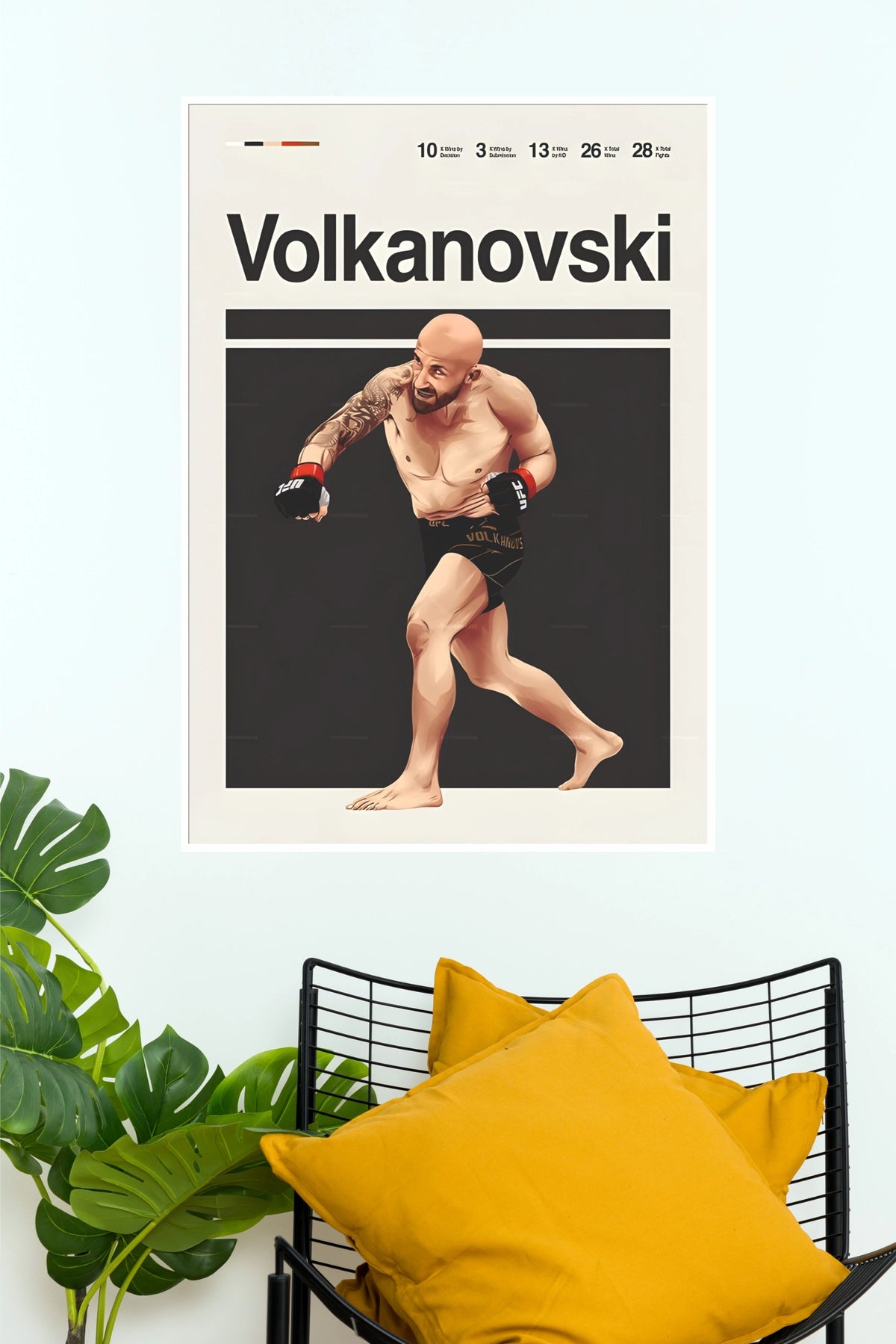 "Alexander Volkanovski UFC Champion" Minimalist Sports Wall Poster (UFC  Posters)