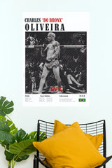 "Charles 'Do Bronx' Oliveira UFC Submission Legend" Minimalist Combat Sports Wall Poster  (UFC  Posters)