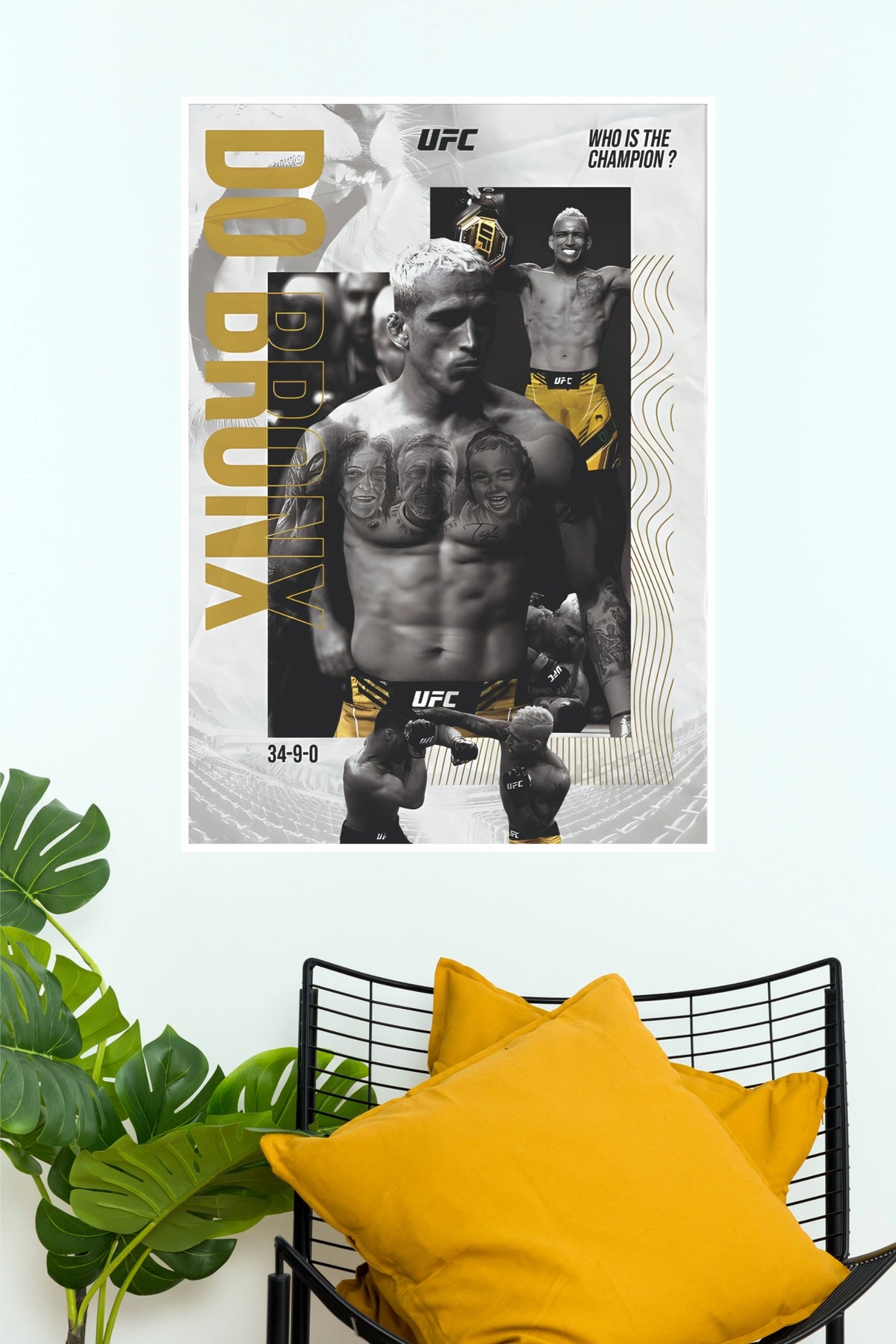 "Charles 'Do Bronx' Oliveira Who Is The Champion" MMA Wall Poster  (UFC  Posters)