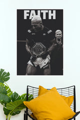 "Charles 'Do Bronx' Oliveira Faith" Minimalist Combat Sports Wall Poster (UFC  Posters)