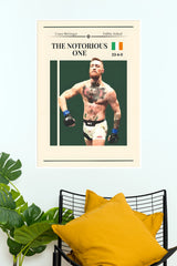 "Conor McGregor The Notorious One" Minimalist Combat Sports Wall Poster  (UFC  Posters)