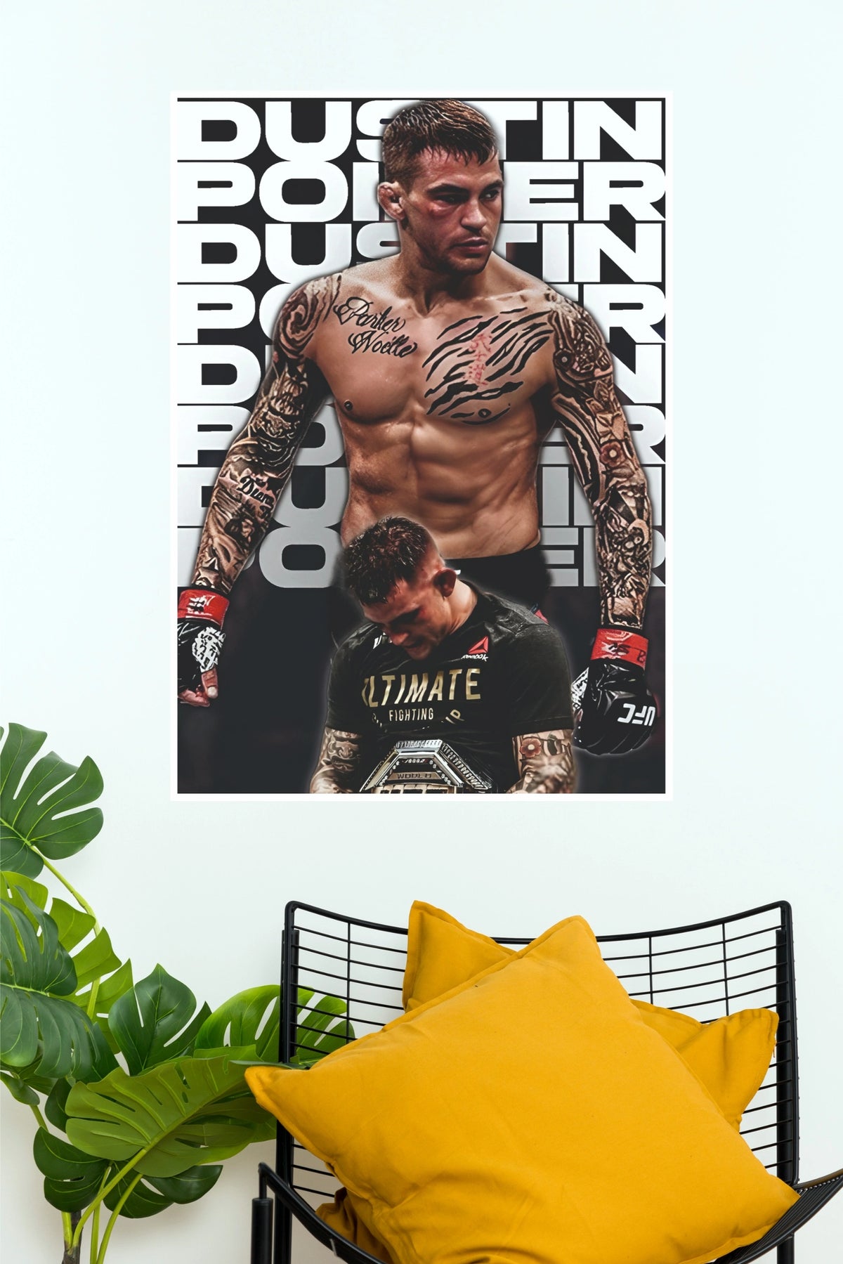 "Dustin Poirier The Diamond" Minimalist Combat Sports Wall Poster (UFC  Posters)