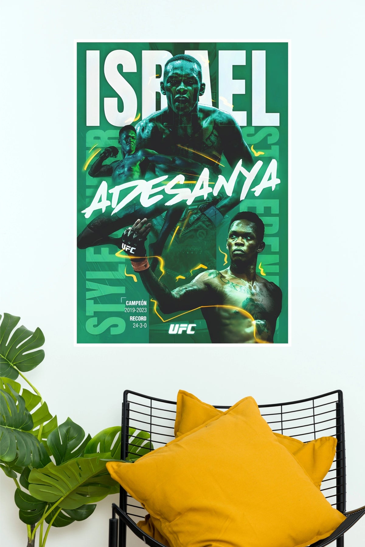 "Israel Adesanya The Last Stylebender" Minimalist Combat Sports Wall Poster (UFC  Posters) (