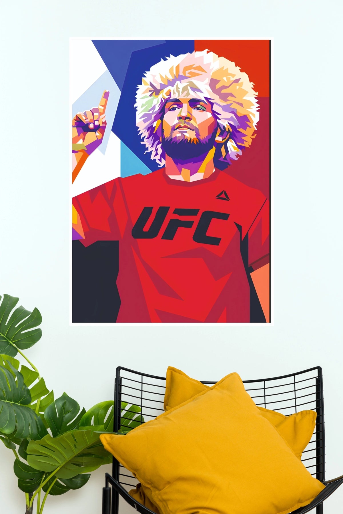 "Khabib Nurmagomedov The Eagle Vector" Minimalist Combat Sports Wall Poster  (UFC  Posters)