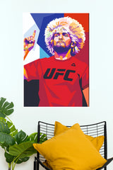 "Khabib Nurmagomedov The Eagle Vector" Minimalist Combat Sports Wall Poster  (UFC  Posters)
