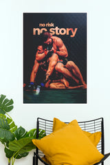 "No Risk No Story Khabib vs Gaethje" MMA Ground Combat Wall Poster  (UFC  Posters)