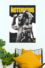 "Conor McGregor The Notorious Collage" Black and Yellow Combat Sports Wall Poster (UFC  Posters)