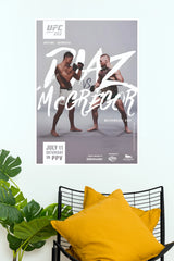 "UFC 202 Diaz vs McGregor" Event Fight Poster Minimalist Combat Sports Wall Art  (UFC  Posters)