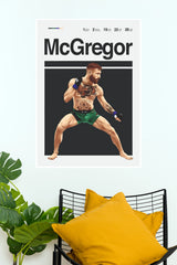 "Conor McGregor Stance Stats" Minimalist Career Combat Sports Wall Poster (UFC  Posters)
