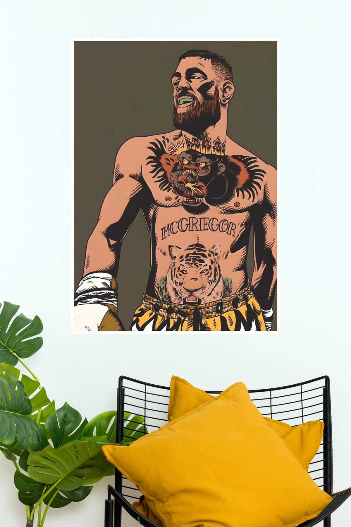 "Conor McGregor Vector Portrait" Minimalist Combat Sports Wall Poster  (UFC  Posters)