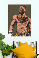 "Conor McGregor Vector Portrait" Minimalist Combat Sports Wall Poster  (UFC  Posters)