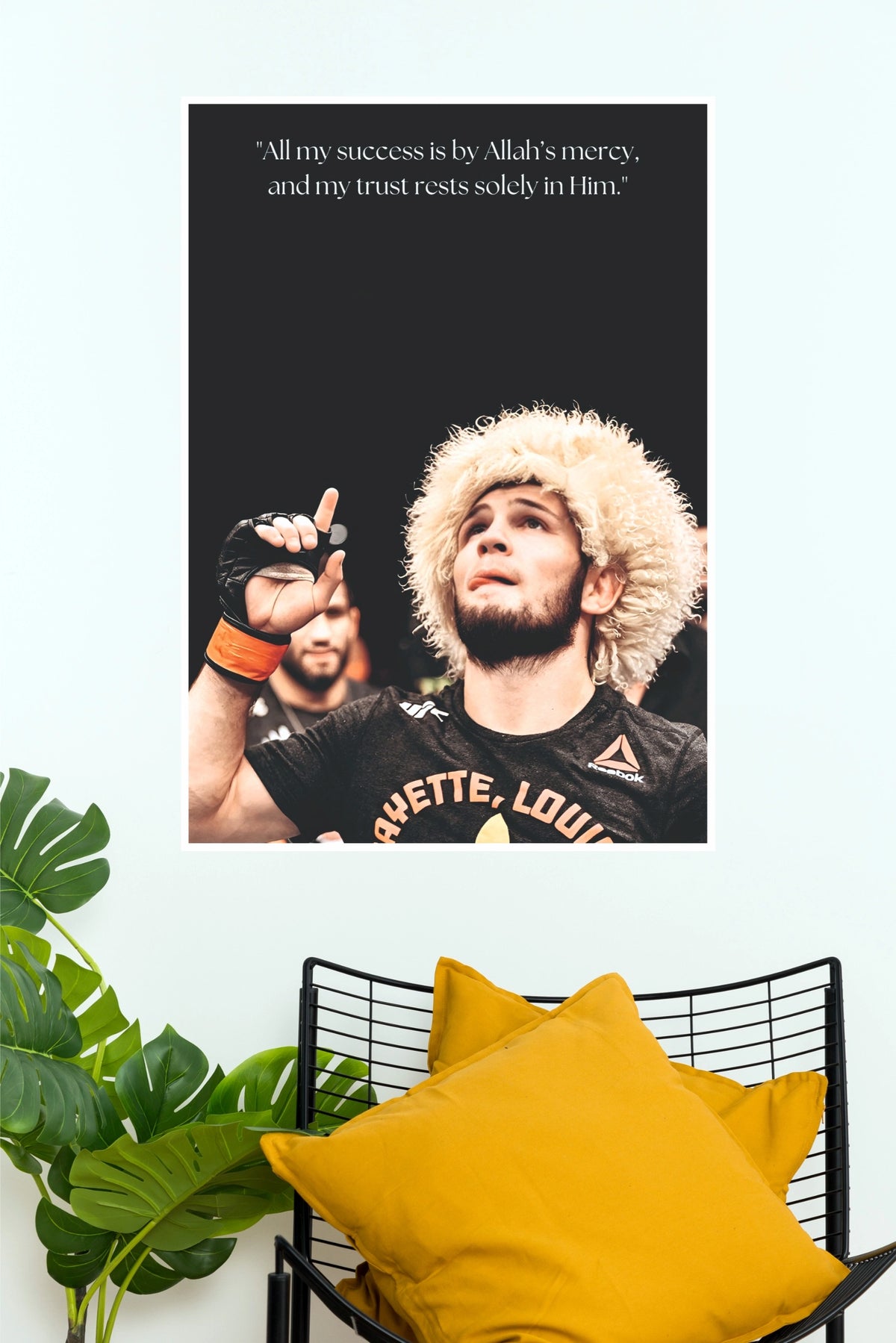 "Khabib Nurmagomedov All My Success" Inspirational Quote Combat Sports Wall Poster  (UFC  Posters)
