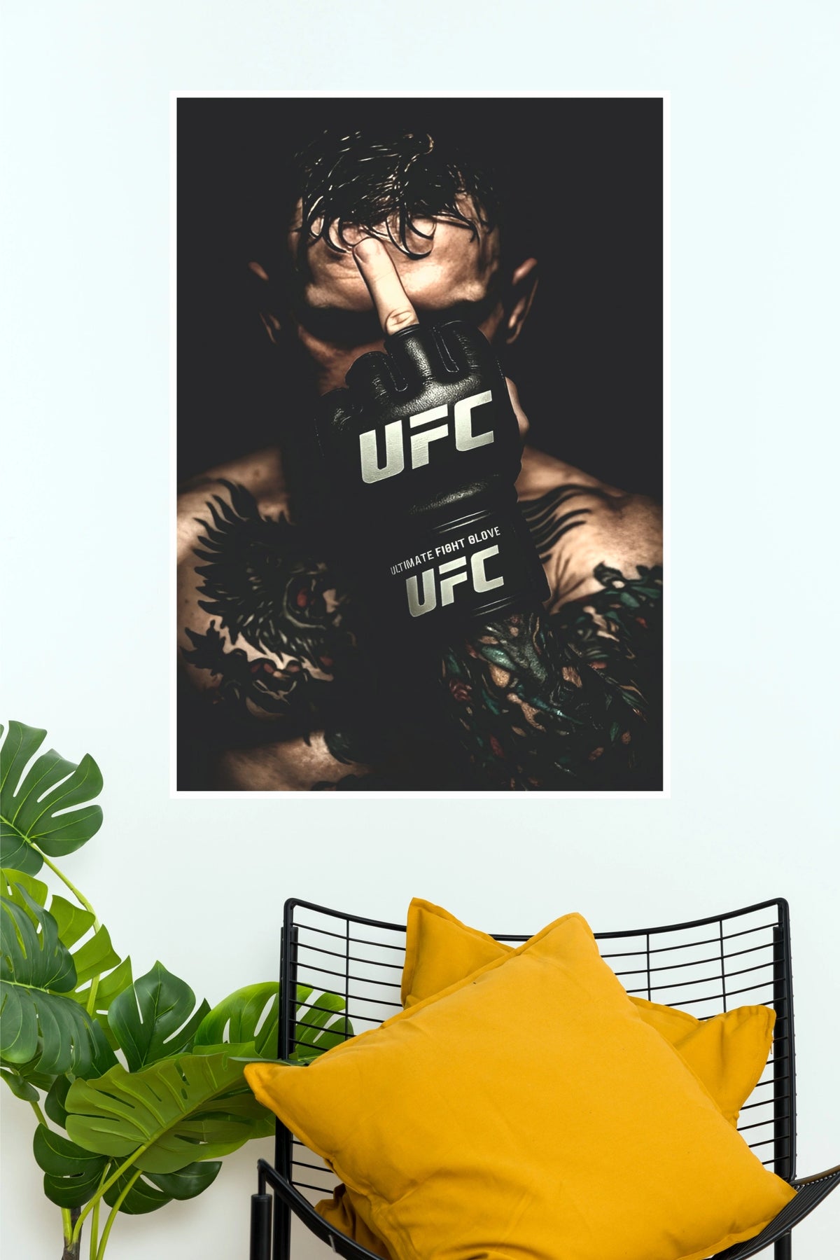 "Conor McGregor UFC Glove Focus" Dark Aesthetic Combat Sports Wall Poster  (UFC  Posters)