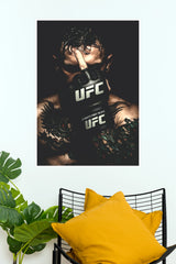 "Conor McGregor UFC Glove Focus" Dark Aesthetic Combat Sports Wall Poster  (UFC  Posters)