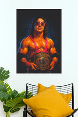 "Bret Hart Excellence of Execution" Intercontinental Champion Pro Wrestling Wall Poste (WWE  Posters)